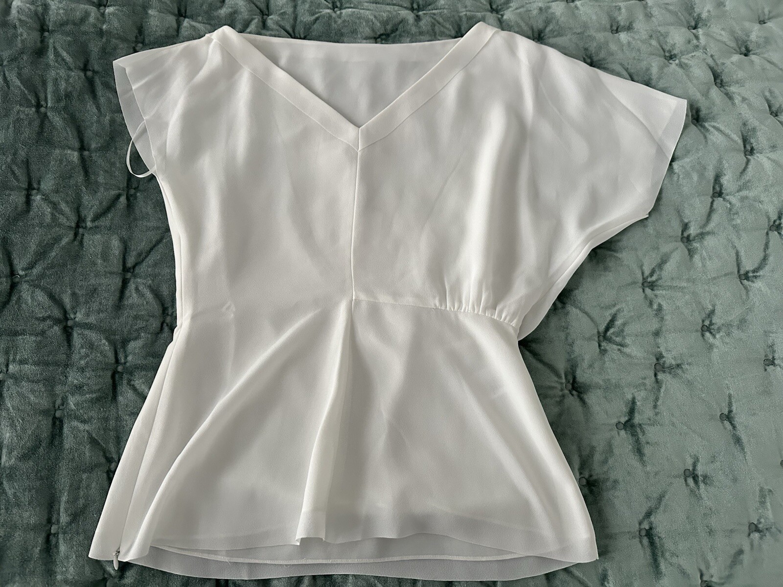 Reiss Sanna Off White Asymmetrical Blouse Size 10 UK NEW With TAGS RRP £95