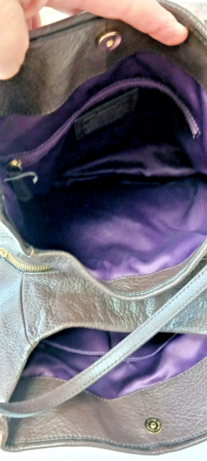 Vintage Coach Madison Phoebe 26224 DARK BROWN Pebbled Leather Bag 2010s * NOS