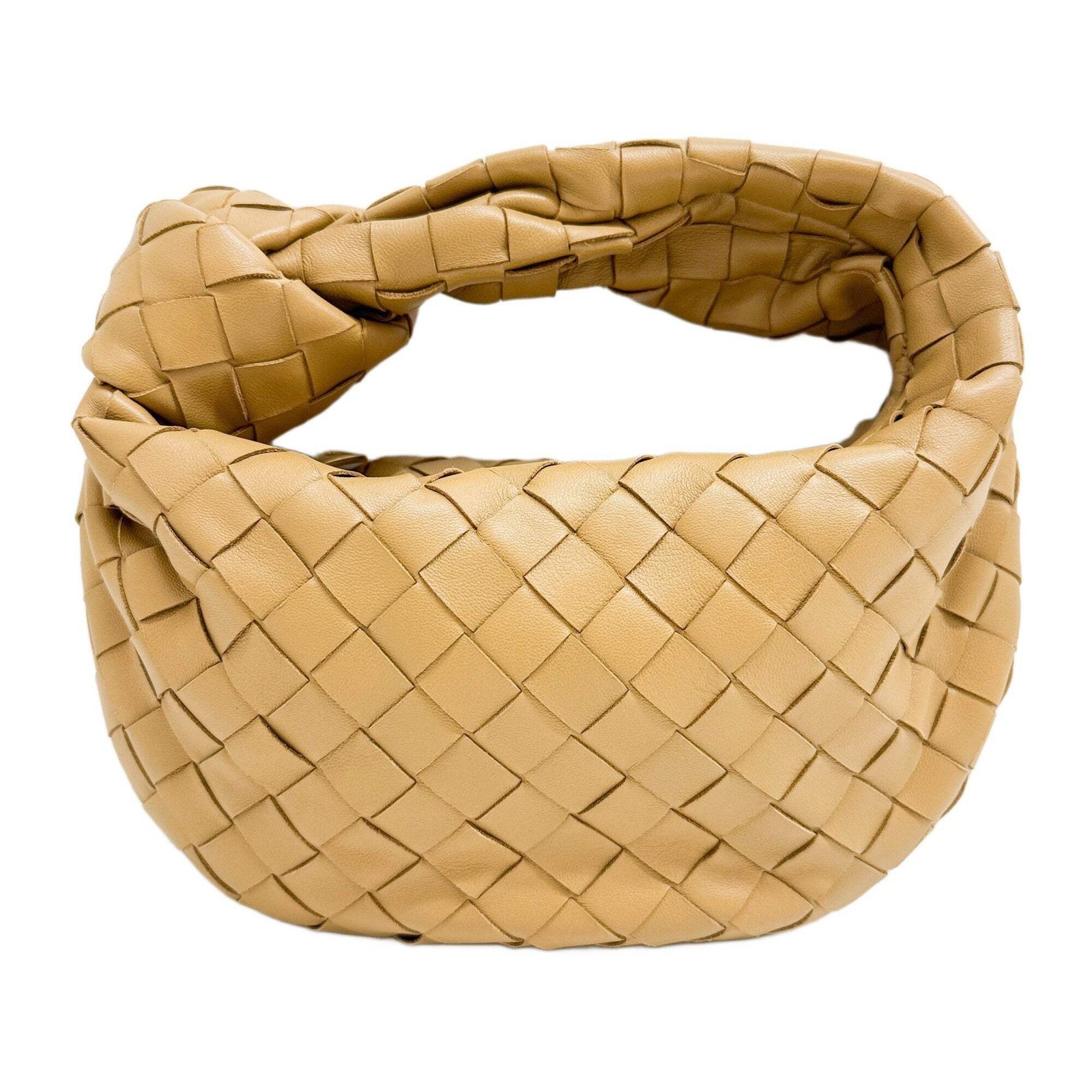 BOTTEGA VENETA Mini Jodie Intrecciato Tan Leather Hand Bag