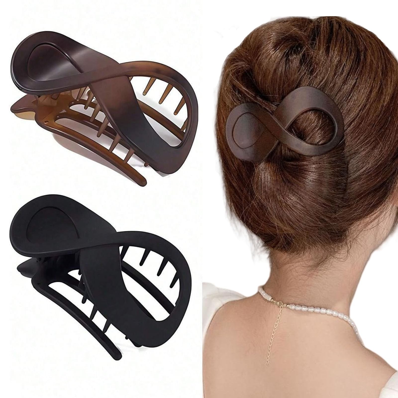 2PCS French Concord Flat Hair Clips for 1 Count (Pack of 2), Multicolor-5