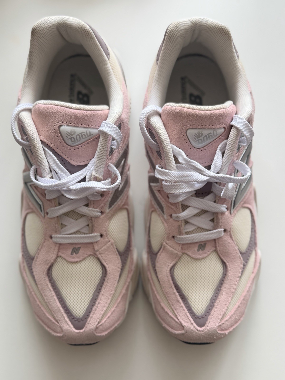 New Balance 9060 Colorblock Low Top Lace-Up Sneakers Pink Beige Purple