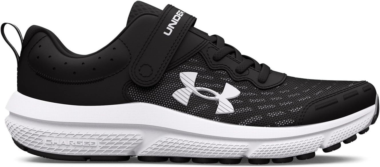 Under Armour Boys’ Pre School Assert 10 Alternate Closure, Black/White/White 11K