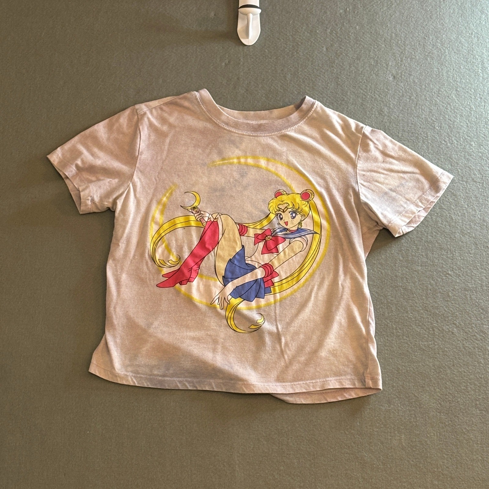 Sailor Moon Graphic T-Shirt Purple Blue Tie Dye Anime Manga XS