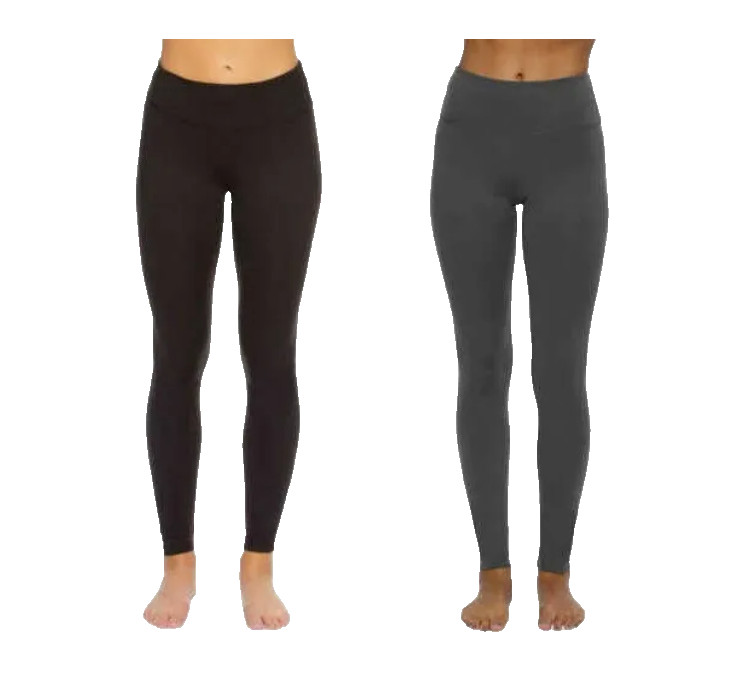 Felina Ladies’ Sueded Legging, 2-pack ( BLACK,GRAY,X-LARGE ) NWOT