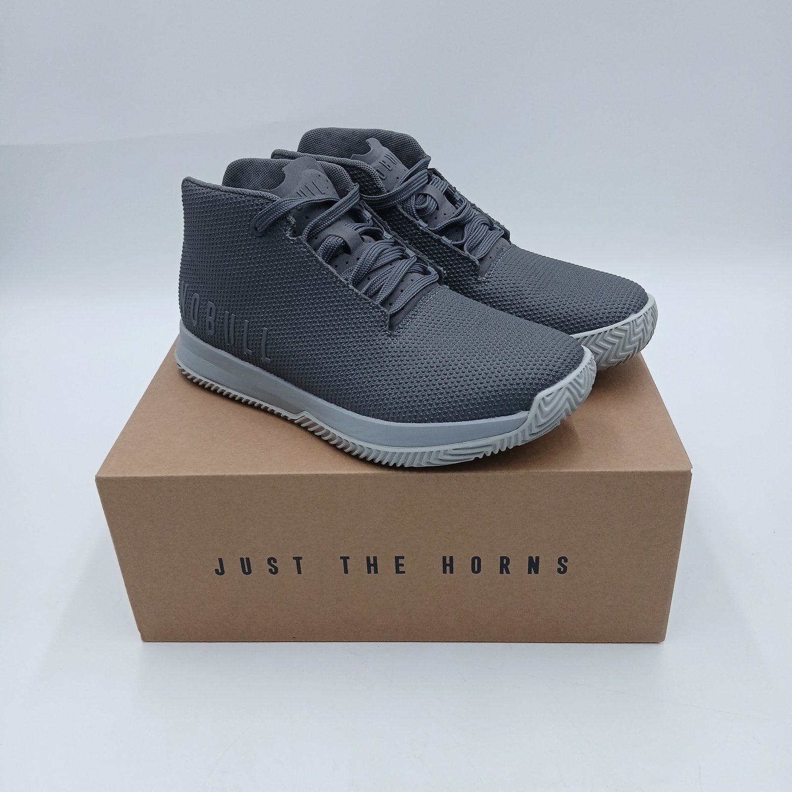 Nobull SF Trainer High Crossfit Shoe Dark Grey Super Fabric Size 6 M 7.5 W Crew