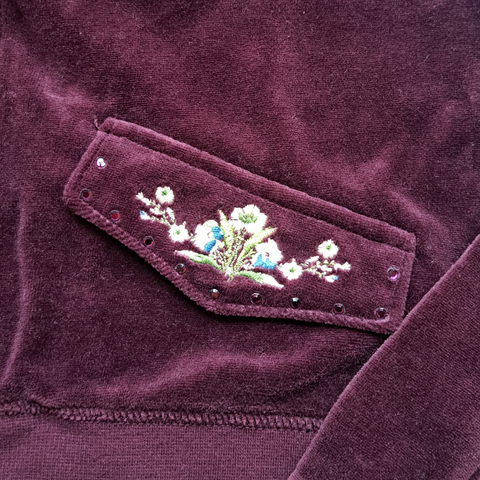 NWT New Vintage Thalia Sodi Suede-feel Burgandy Hoodie Hooded Jacket Size Small