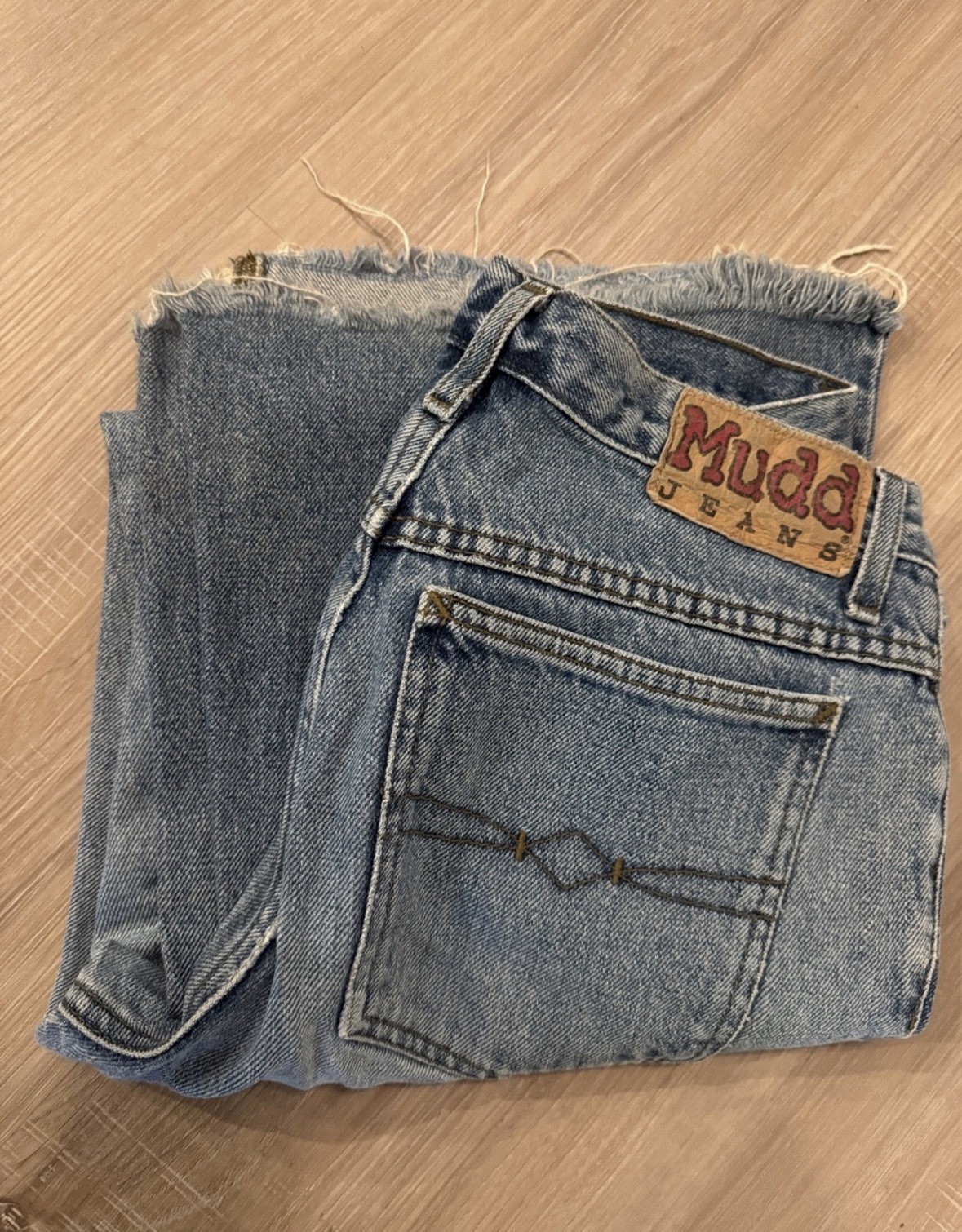 Mudd Blue Denim Flared Jeans Button Fly High Rise 5-Pocket Women Size 9