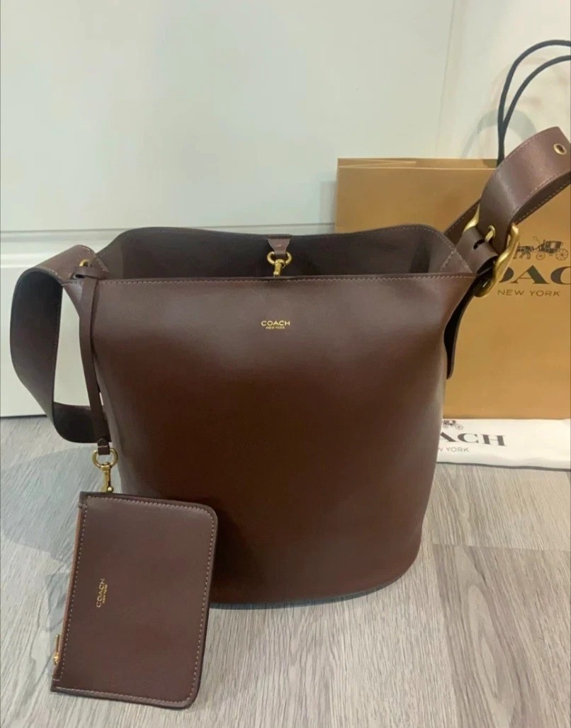 COACH Bleecker Bucket Bag Shoulder Bag Maple CCC23 NEW Outlet