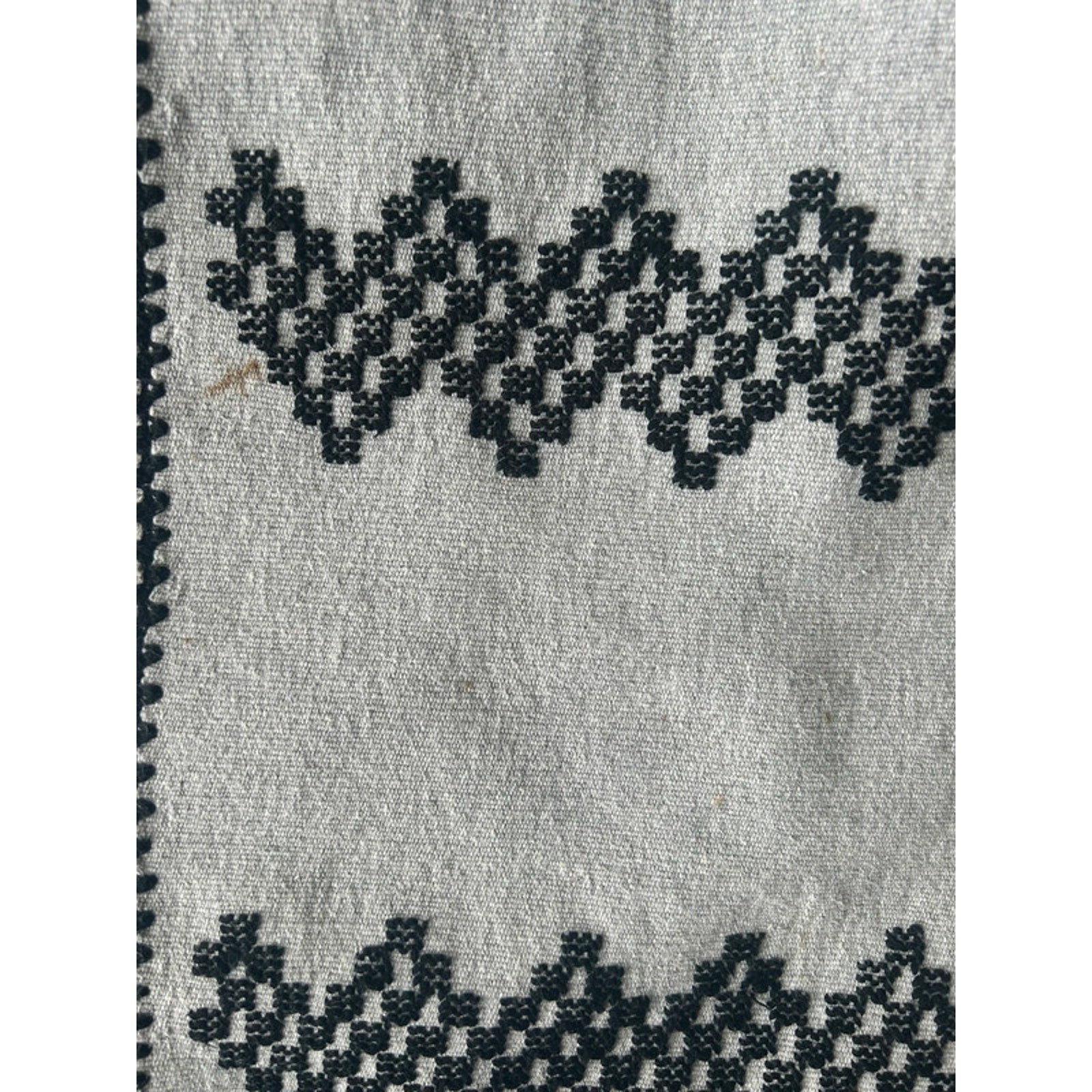 Pippa Holt No 212 Handwoven Cotton Three Panel Kaftan Grey Black One Size Beach