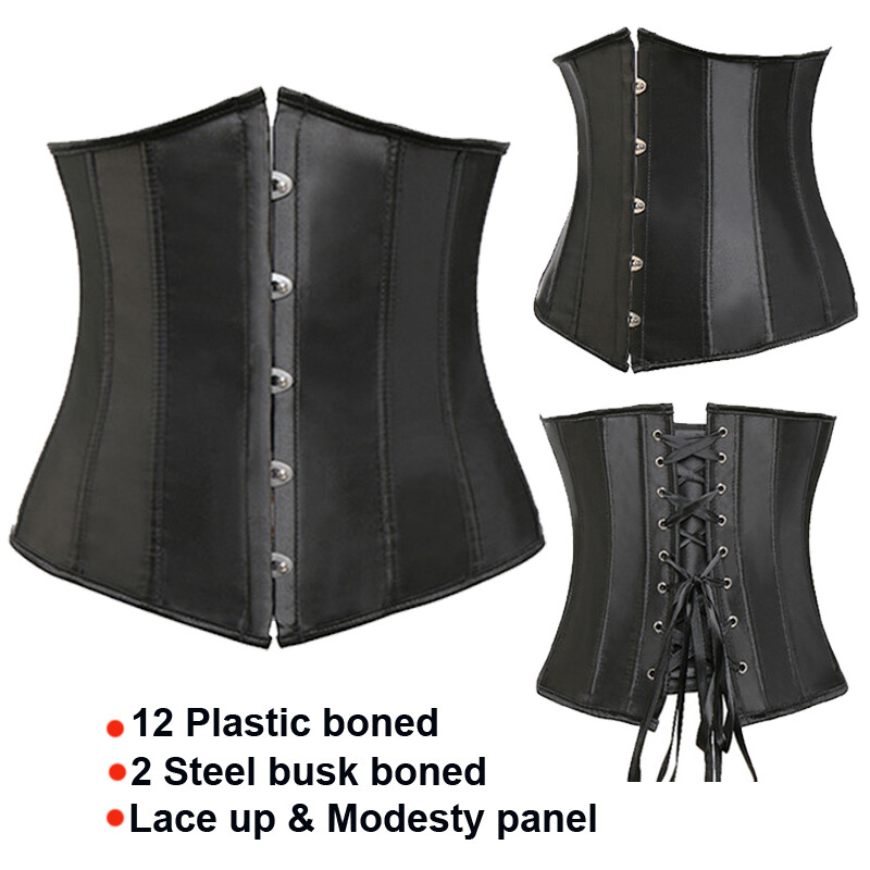 Christmas Heavy Duty Steel Boned Velvet Waist Trainer Under Bust Bustier Corset