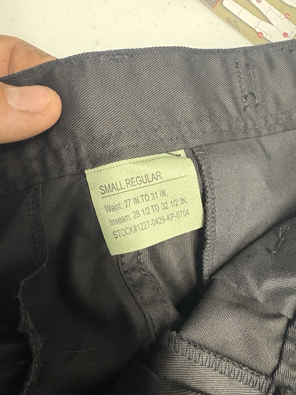 Rothco BDU Pants Mens Small Regular Black Tactical Cargo Military NWT