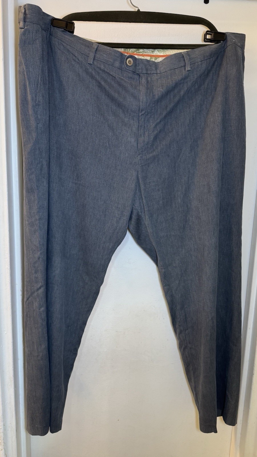 Tommy Bahama Mens Havana Silk Blend Herringbone Chinos 52 X 32 (meas. 54 X 32)