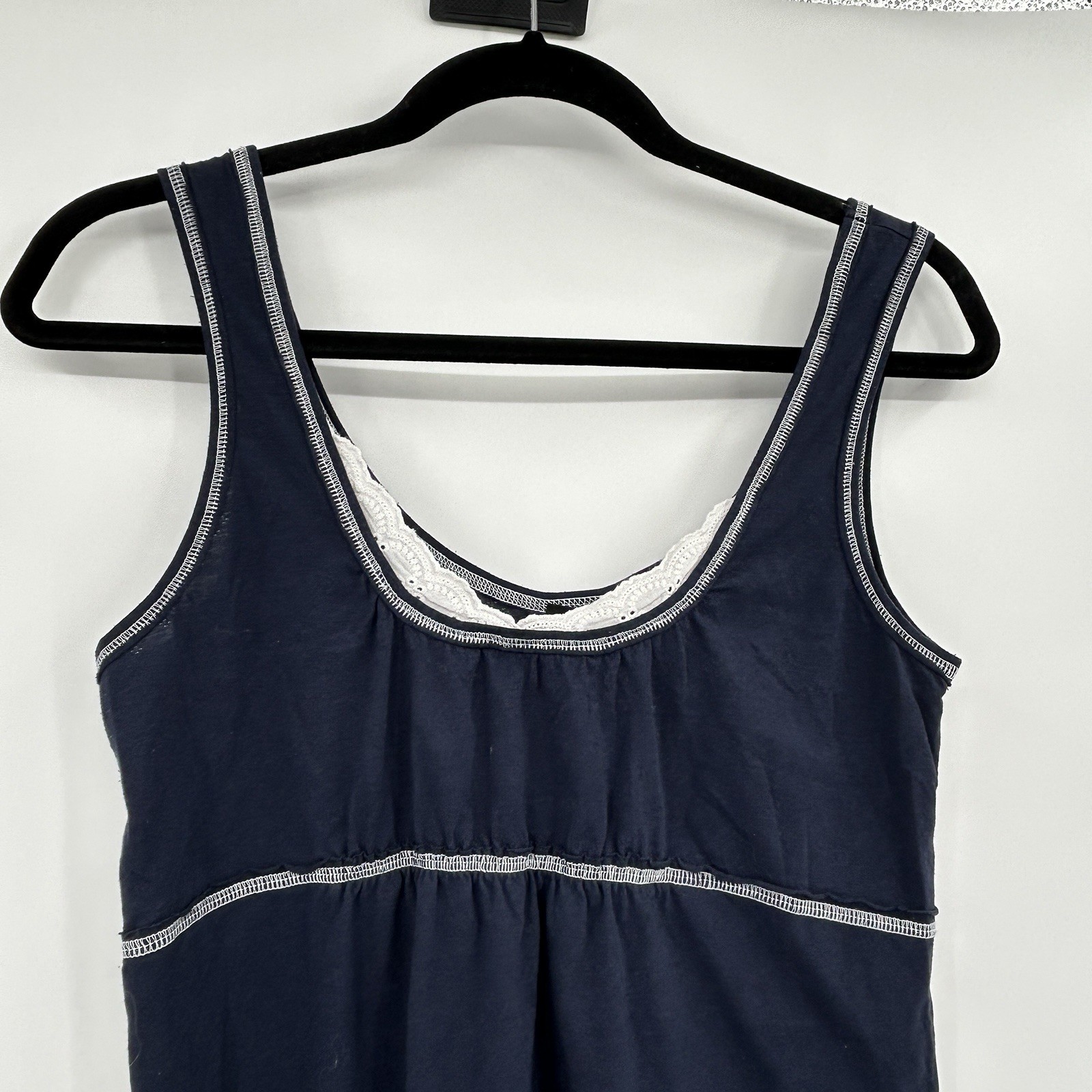Vanity Y2K Womens Babydoll Tank Top Size XL Preppy Grunge Elena Empire Waist