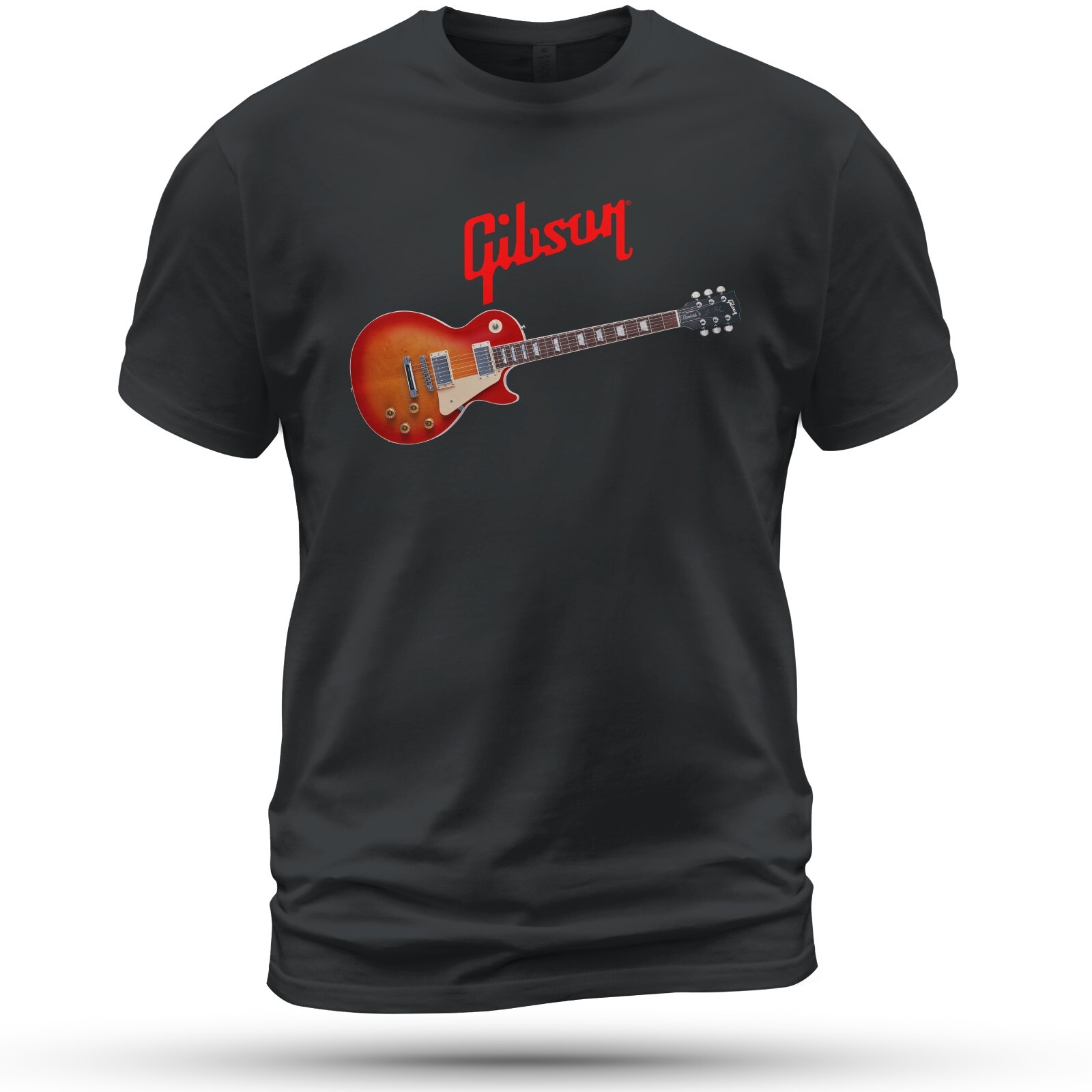 Gibson Les Paul Guitar Logo T-Shirt Size S-5XL Made in USA