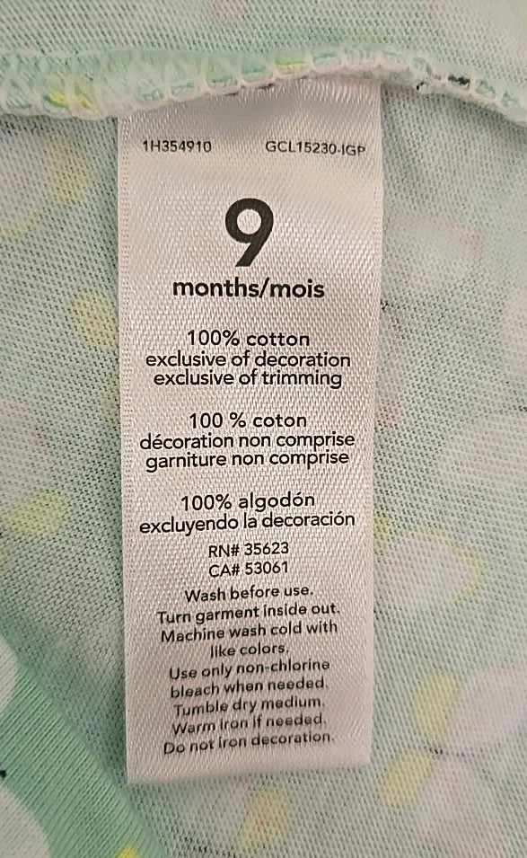 Carter’s Short Set 6-9 Months Butterflies Shirt Shorts Romper Girl 3pc NEW