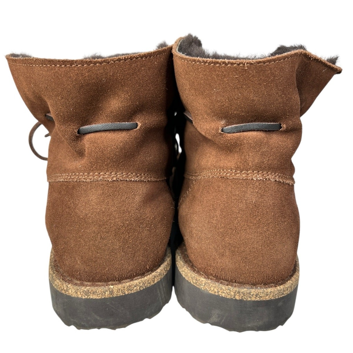 Birkenstock Unisex Bakki Brown Suede Shearling Ankle Boot Size 39 M 6 W 8