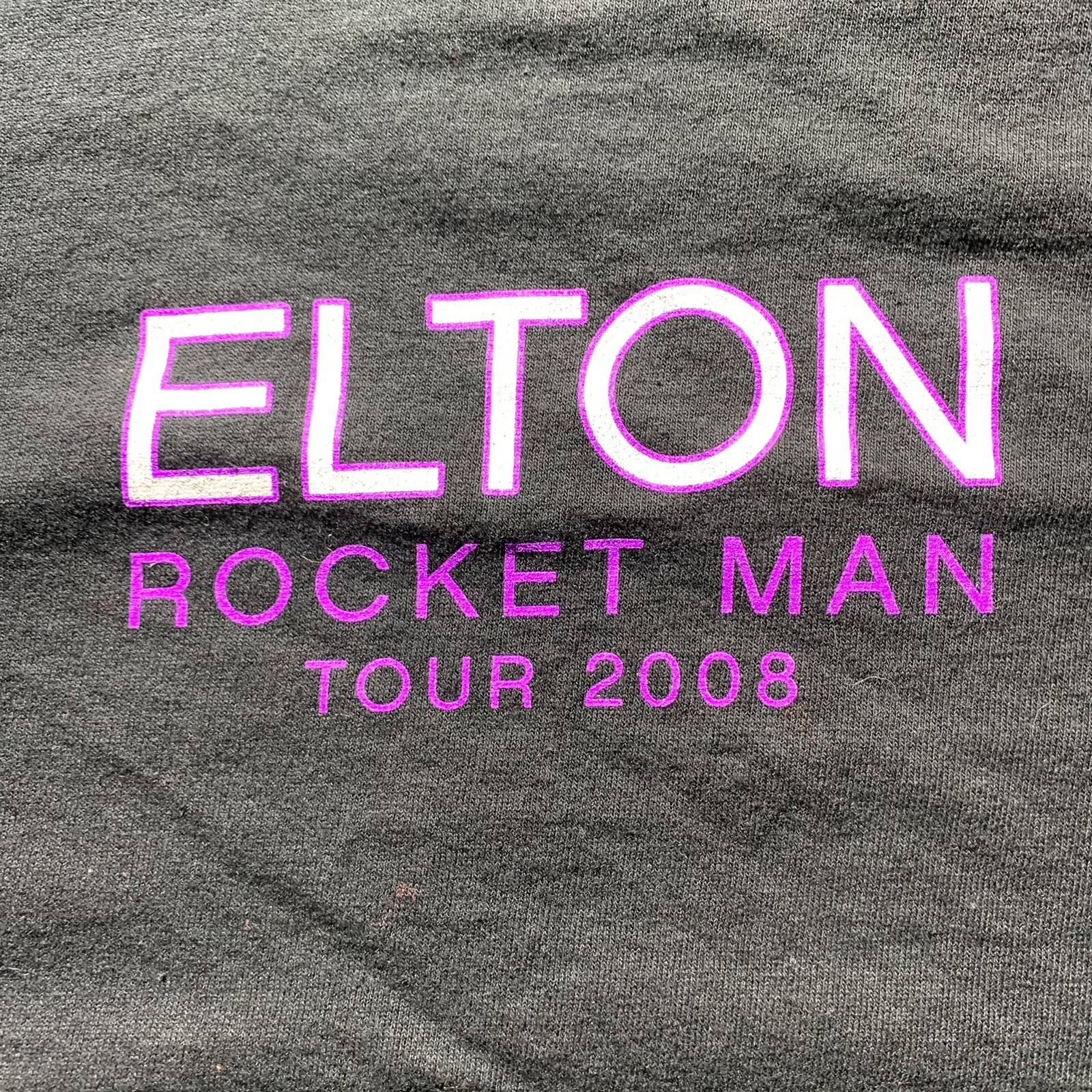 Elton John T-Shirt Rocket Man Tour Mens Size XL Black 2008