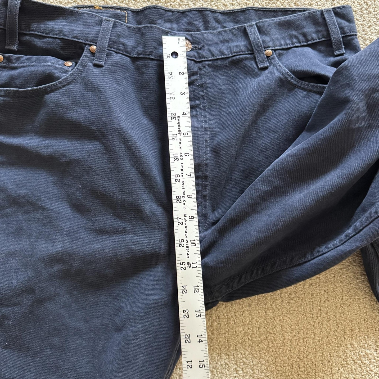 VINTAGE Levi’s 540 Jeans Mens 38×36 Blue Dark Wash Relaxed Tapered Denim USA 90s
