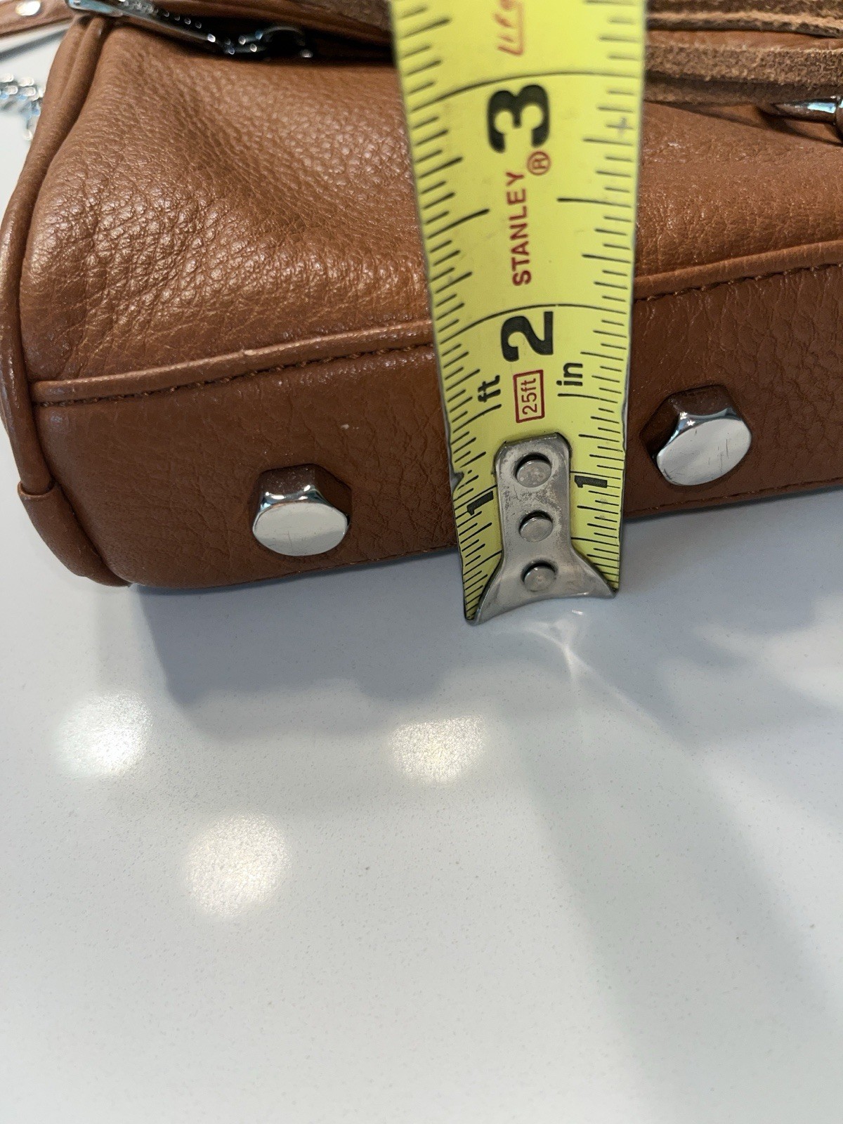 Rebecca Minkoff… Mac Brown/Cognac Crossbody Handbag… Silver Hardware… EUC