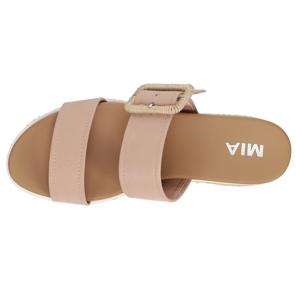 MIA Kenzy Buckle Espadrille Platform Womens Pink Casual Sandals MH1916-BLSH