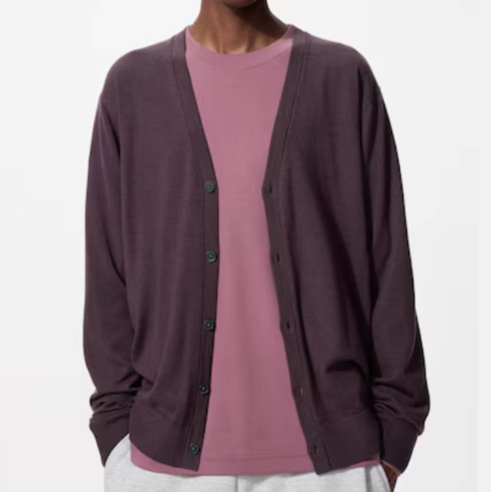 UNIQLO Merino V-Neck Cardigan Long Sleeve XS-4XL 100% Wool Men