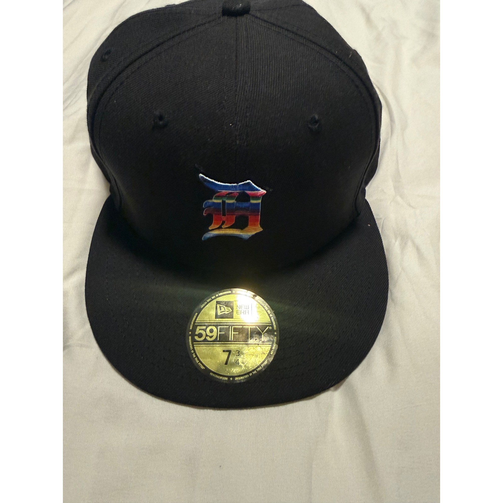 New Era 59FIFTY Detroit Tigers Fitted Hat 7 3/4 Black Serape Tiger Stadium Patch