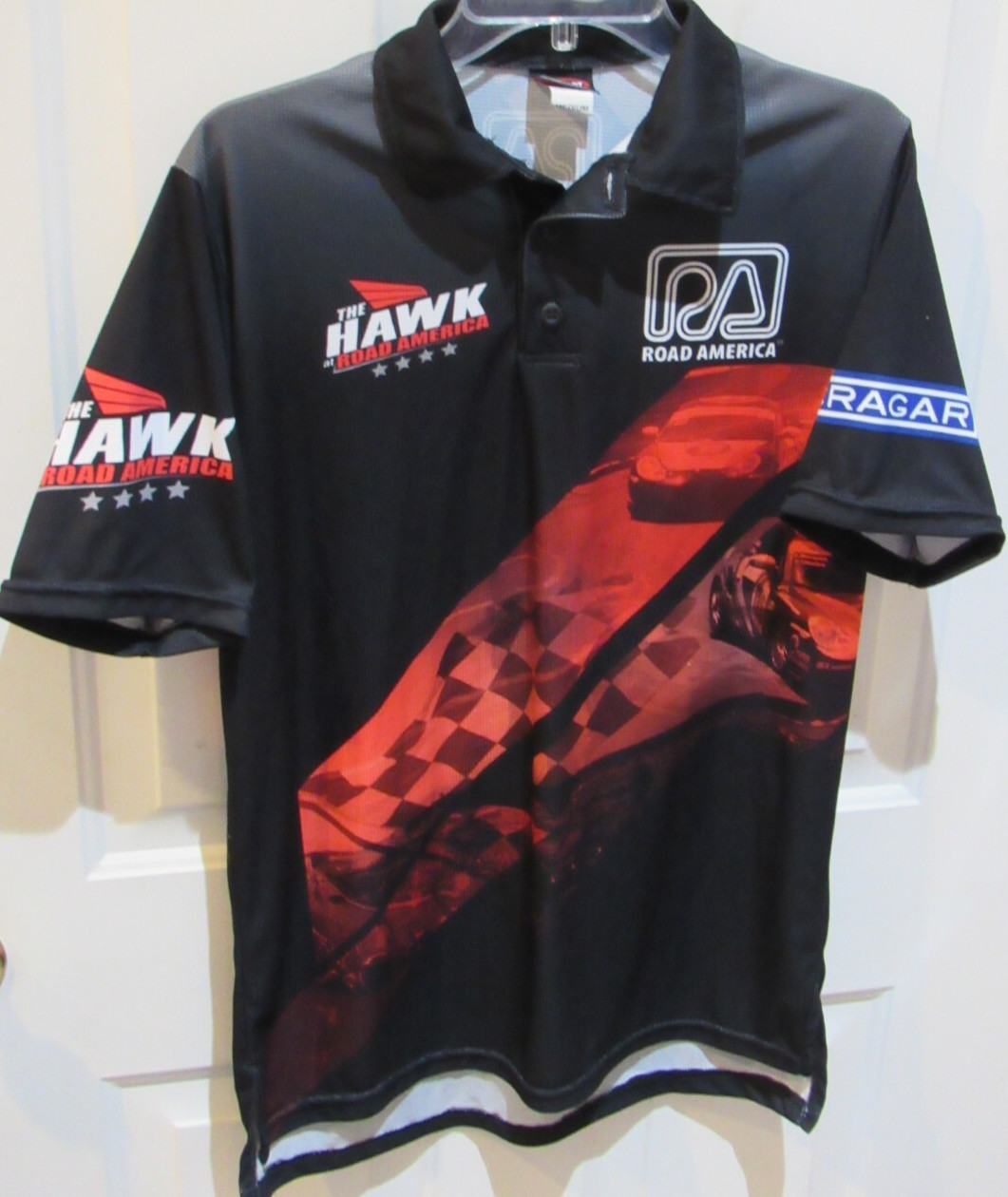 ROAD AMERICA Shirt Race Track Course Elkhart Lake WI men’s Medium Dyesport HAWK