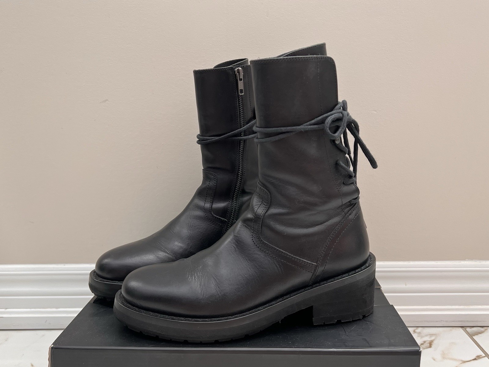ann demeulemeester backlace boots 39 henrica
