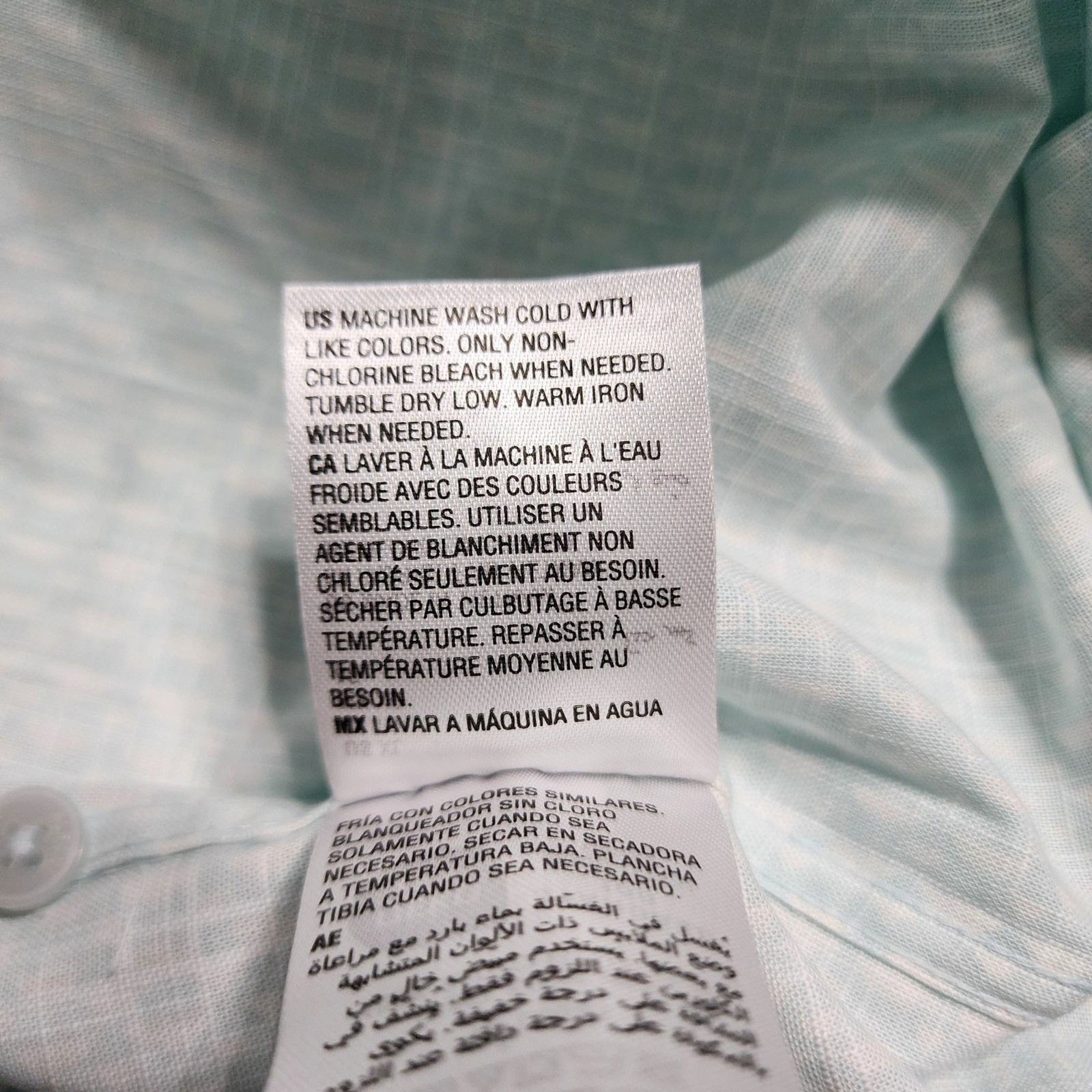 Alfani Tint Blue Short‑Sleeve Button‑Up Shirt – XL – 100% Cotton – NWT