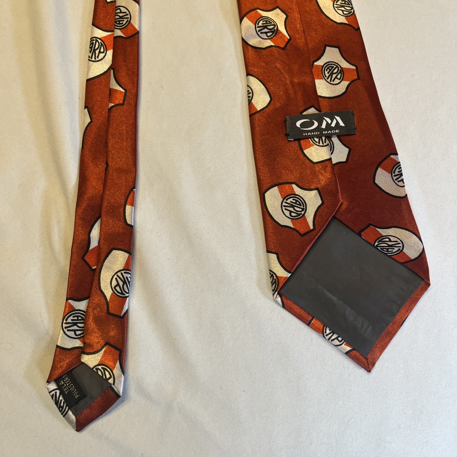 Necktie Argentina River Plate Futbol Soccer Hand Made Tie 56 x 3.5 Inches