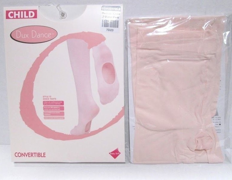 Ballet Tights Girls PINK Convertible Dance Transition Child Size TC SC MC LC
