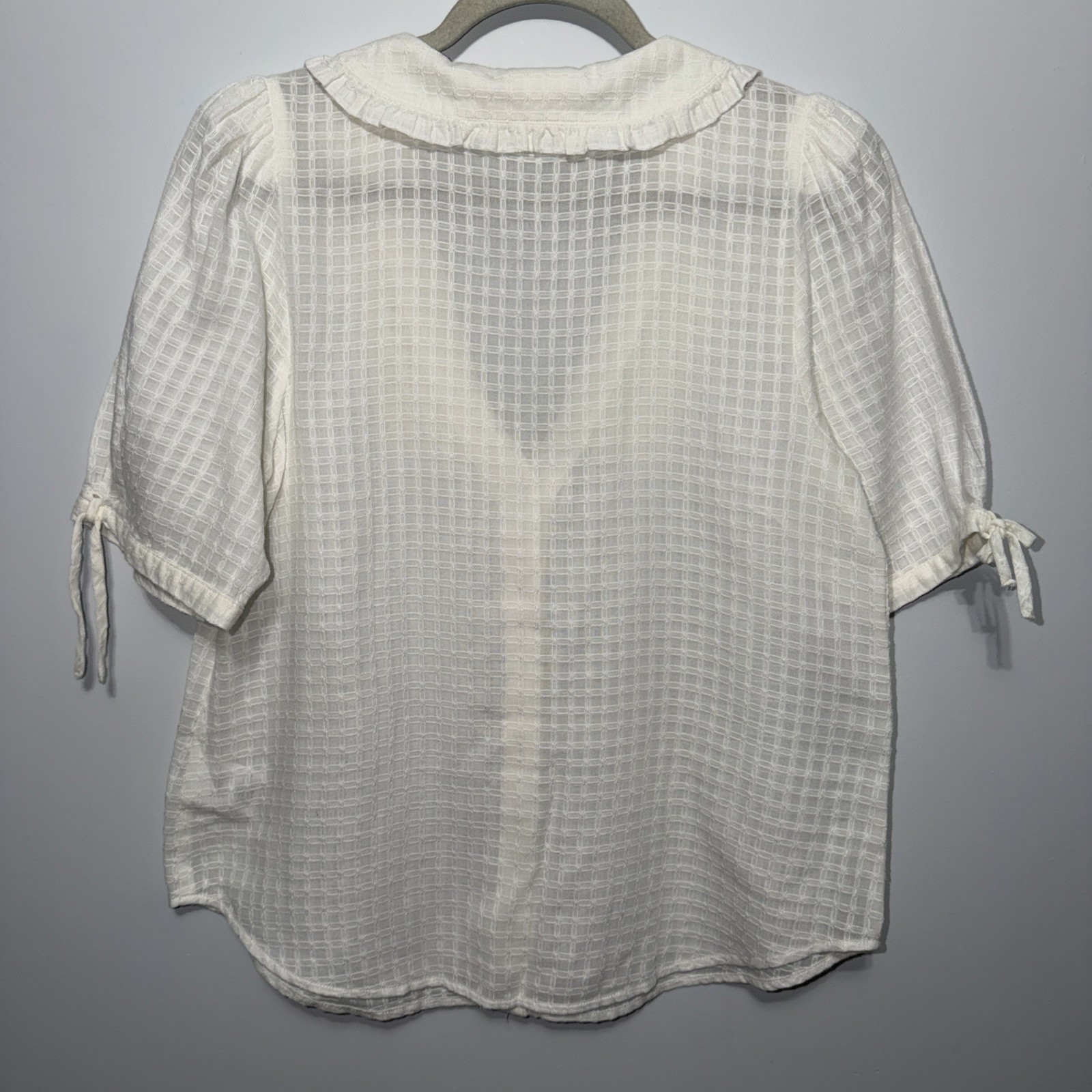 Anthropologie Maeve Roswell Collared Blouse White Women’s 8