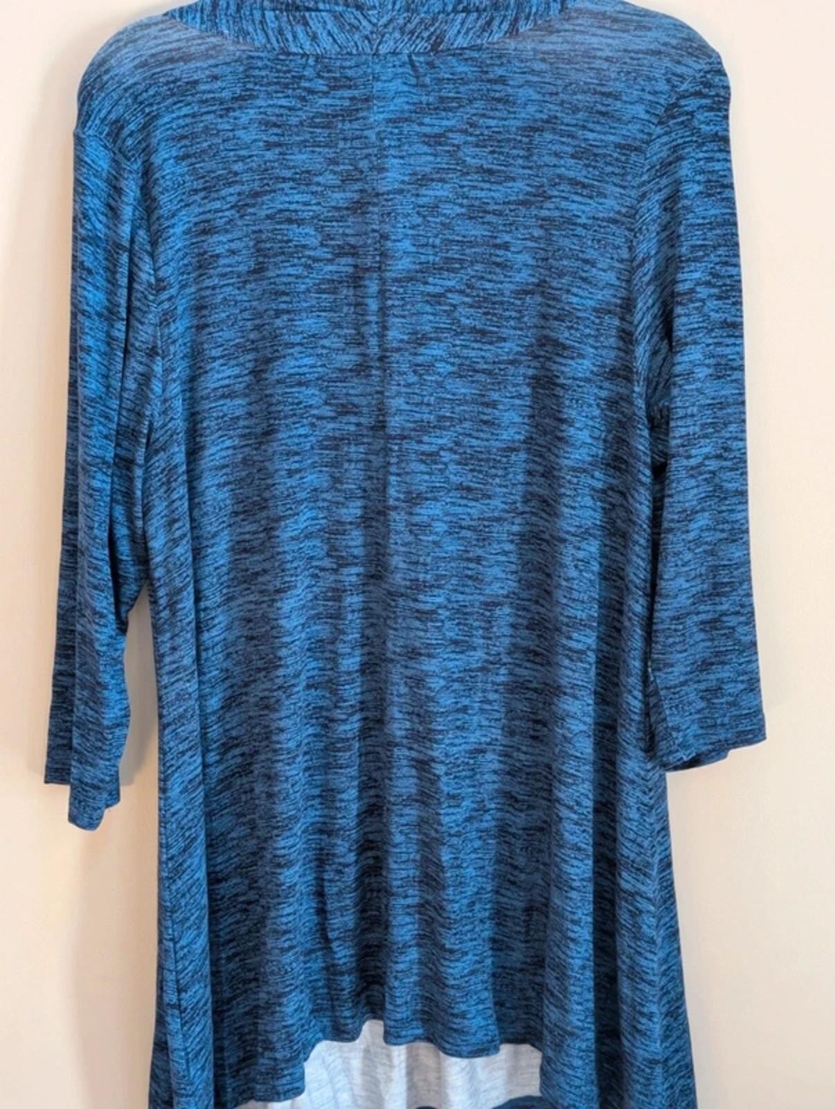 Avenue Blue Tunic Dress 18/20 Flowy Soft Knit Casual