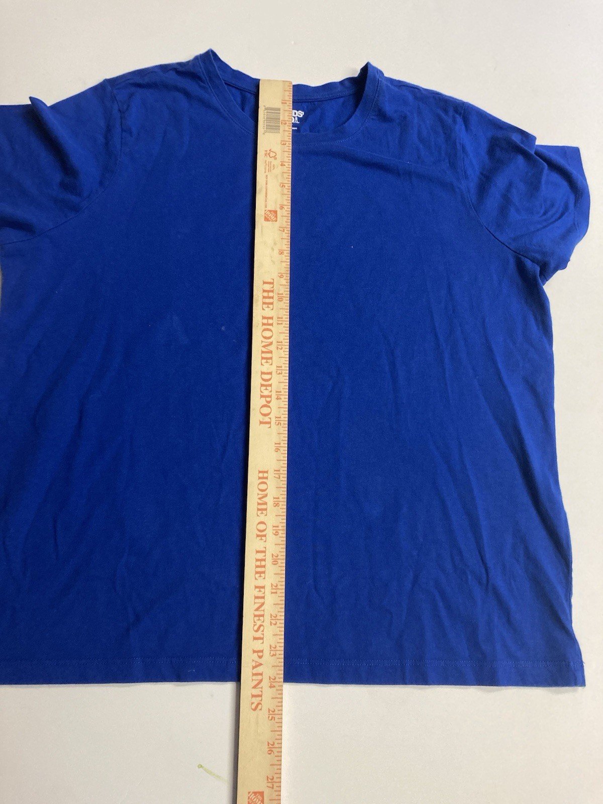Lands’ End Women’s Blue Solid Crew Neck Short Sleeve Knit T-Shirt XL Regular