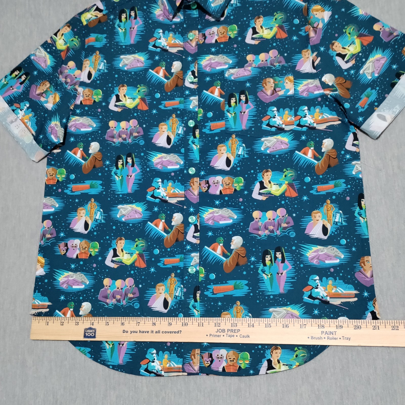 Disney Parks Star Wars Cantina Tiki Camp Shirt Jeff Granito Mens Small NWOT