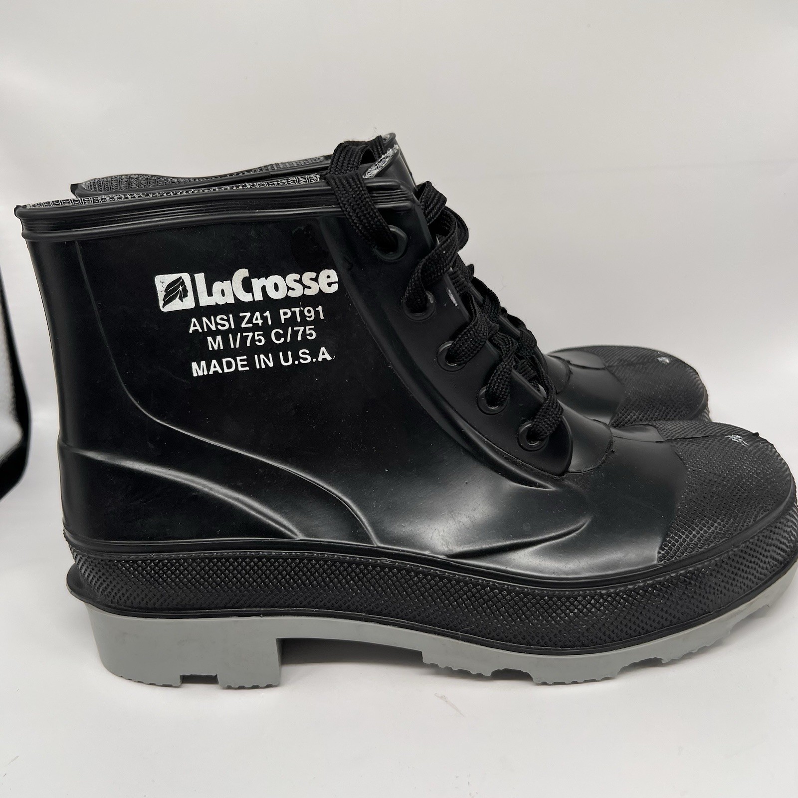LaCrosse Rubber Work USA Made Boots Steel Toe 9 ANSI Z41 PT91 M I/75 C/75 Men’s
