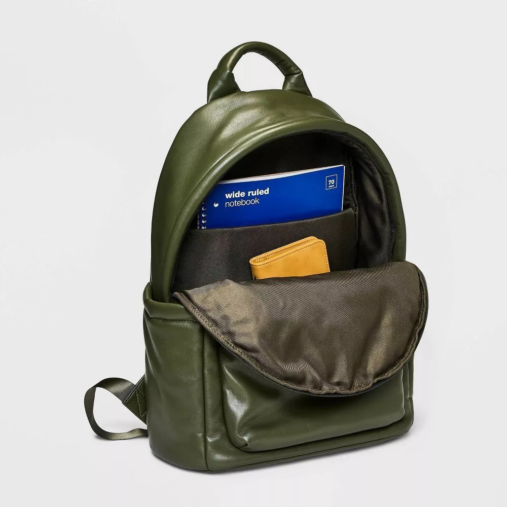 A New Day 18.5″ Puff Dome Backpack with Laptop Sleeve – Green