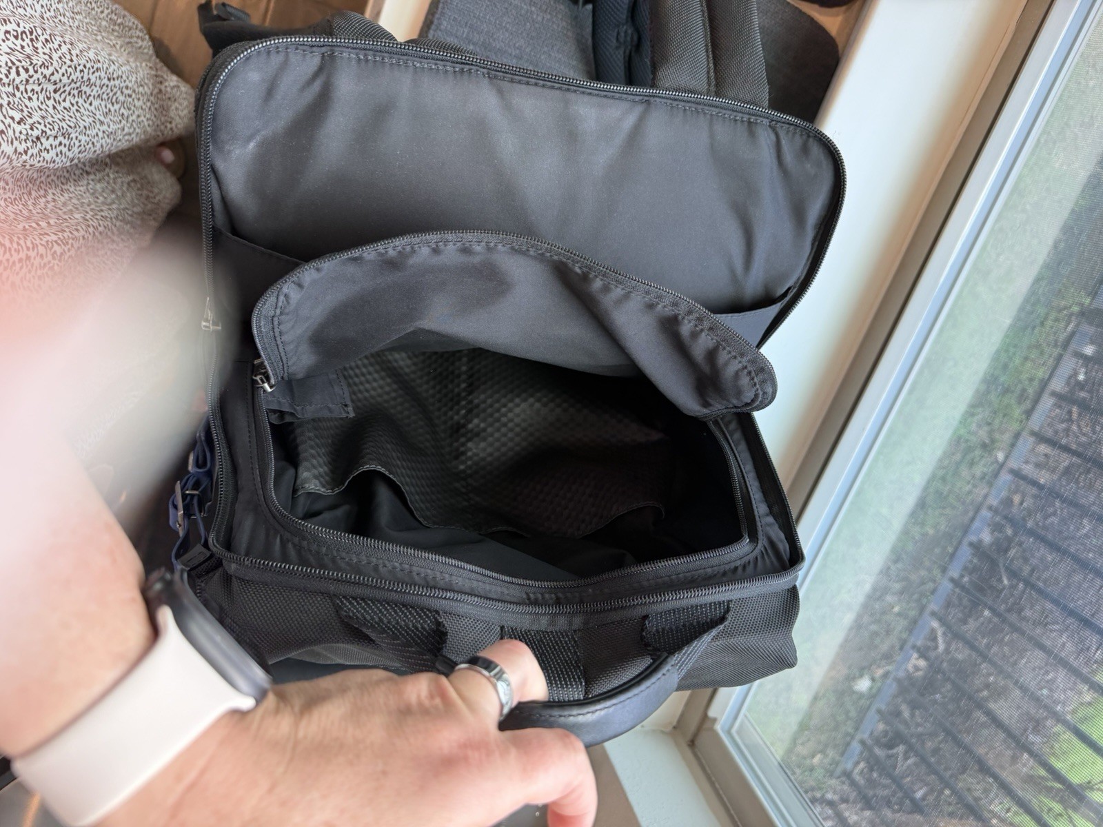 Tumi Knox Backpack Blue Camo Camouflage Pattern great for Father’s Day