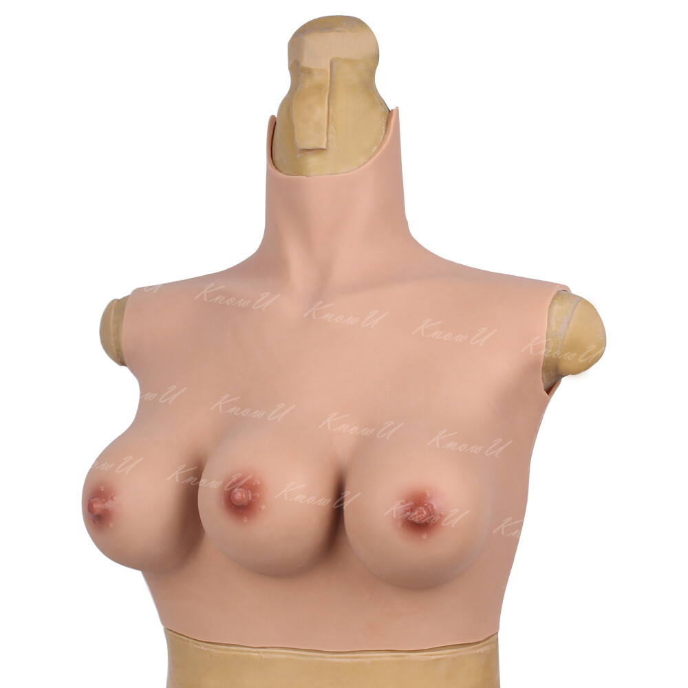 Three Boobs Silicone Breast Plate Transgender Crossdresser Suit C Cup Cosplay