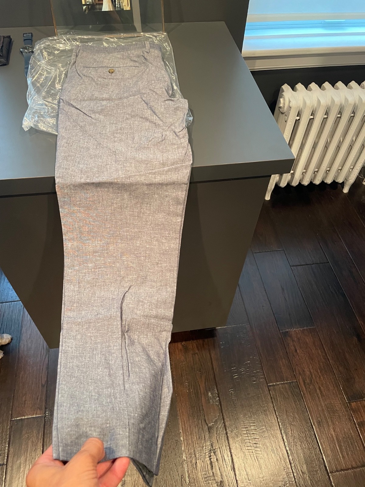 J.Crew Light Blue Linen Ludlow Slim Pants 33/32, NWT