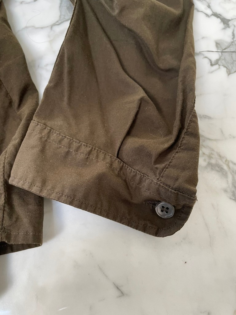 ANN DEMEULEMEEESTER WOMENS BLOUSE SHIRT 100% COTTON 40 M SHIRRED SLEEVES VINTAGE