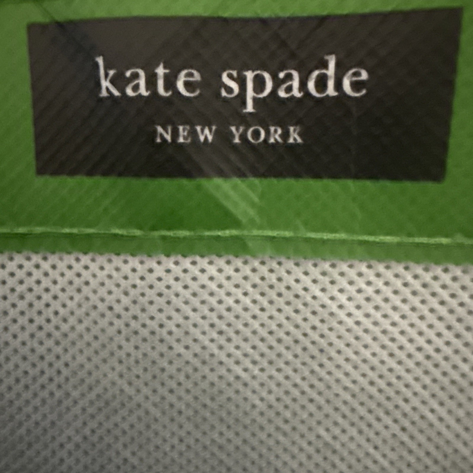 Kate Spade New York Dark Green Foldable Eco Friendly Re-Usable Shopping Tote Bag