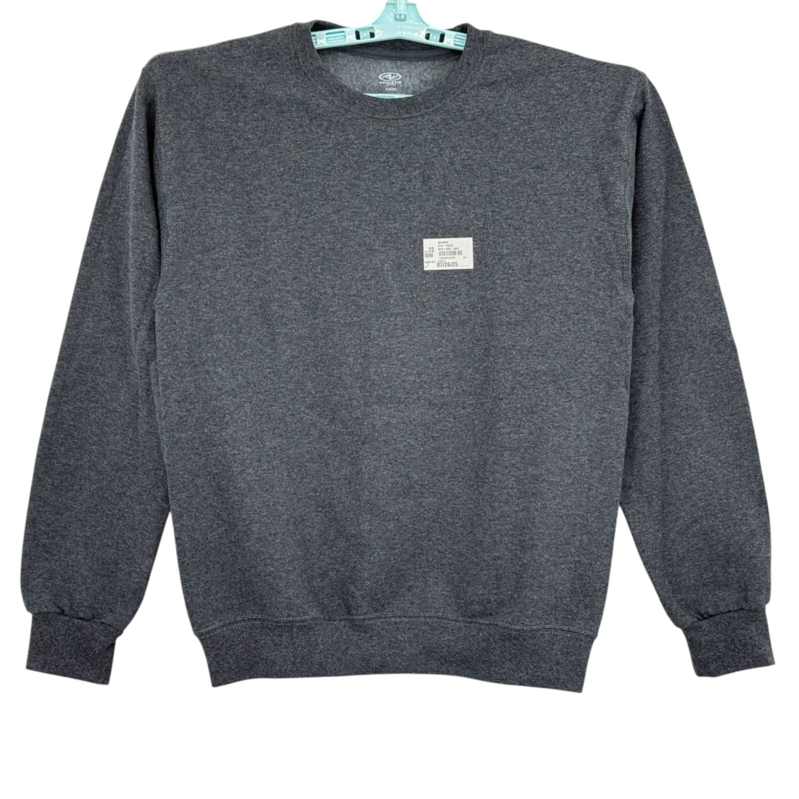 Athletic Works Men’s Fleece Dark Gray Sweatshirt S (34-36) Moisture Wicking NWT