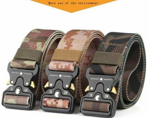 1.5” Magnetic Quick Release Buckle Nylon Webbing Military Tactical Belt