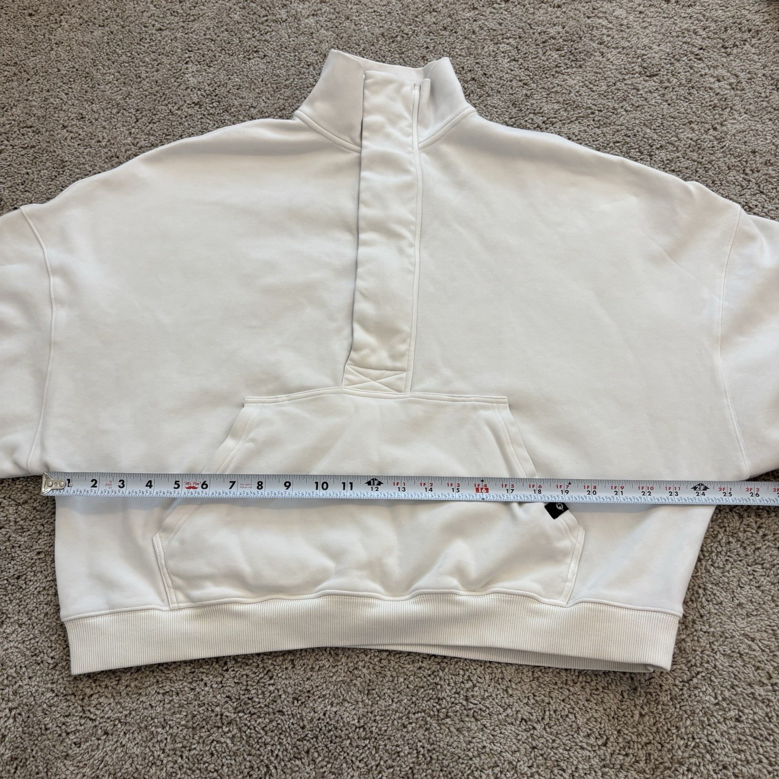Popflex Ooey Gooey Half Zip Sweater Almond Milk White Small/Medium Loungewear