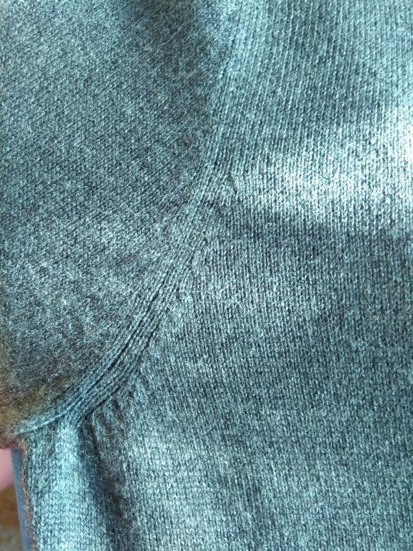 women silk and cashmere sweater grey cashmere 36