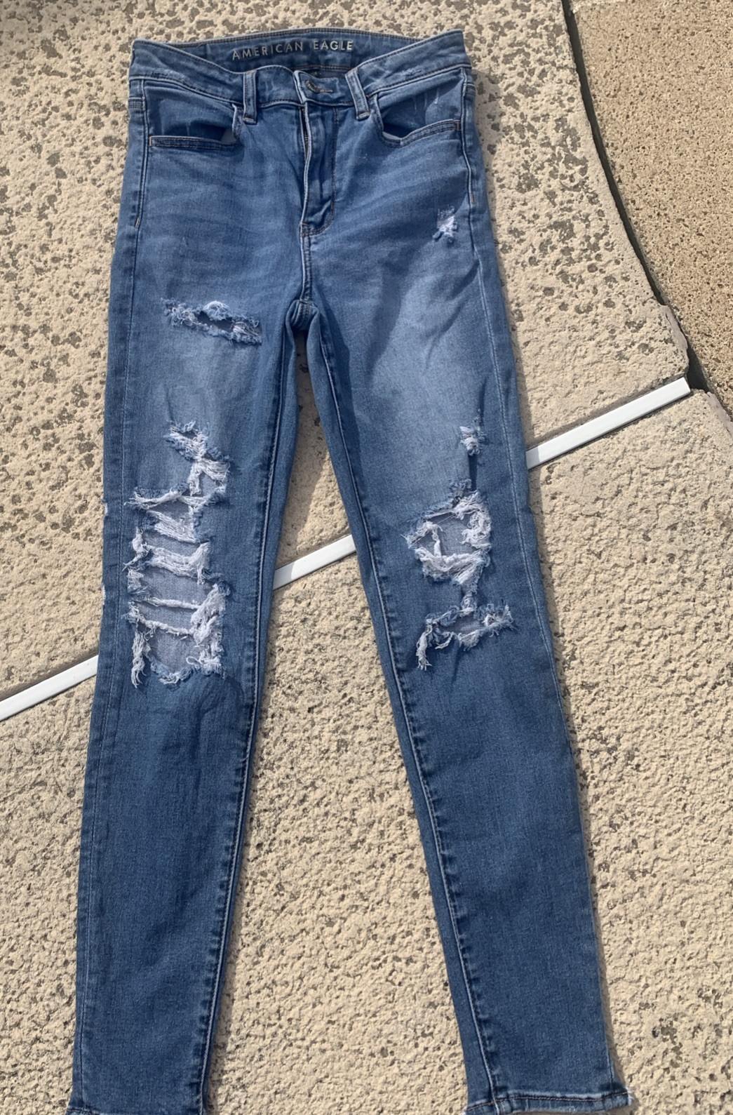 American Eagle Women’s Size 4 Blue Light Wash Next Level Stretch Skinny Jeans