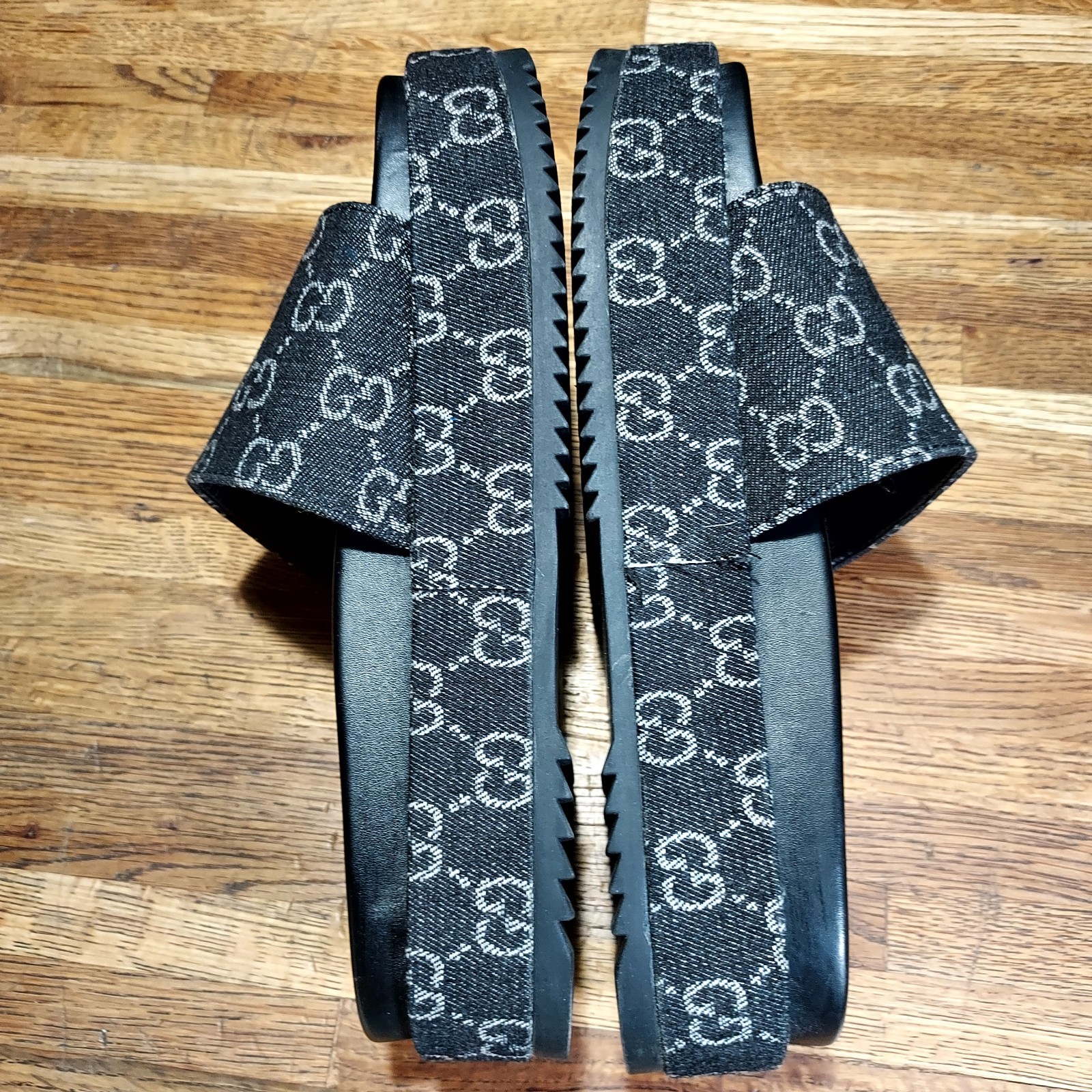 Gucci Angelina GG Monogram Platform Slides Size 39/US 9