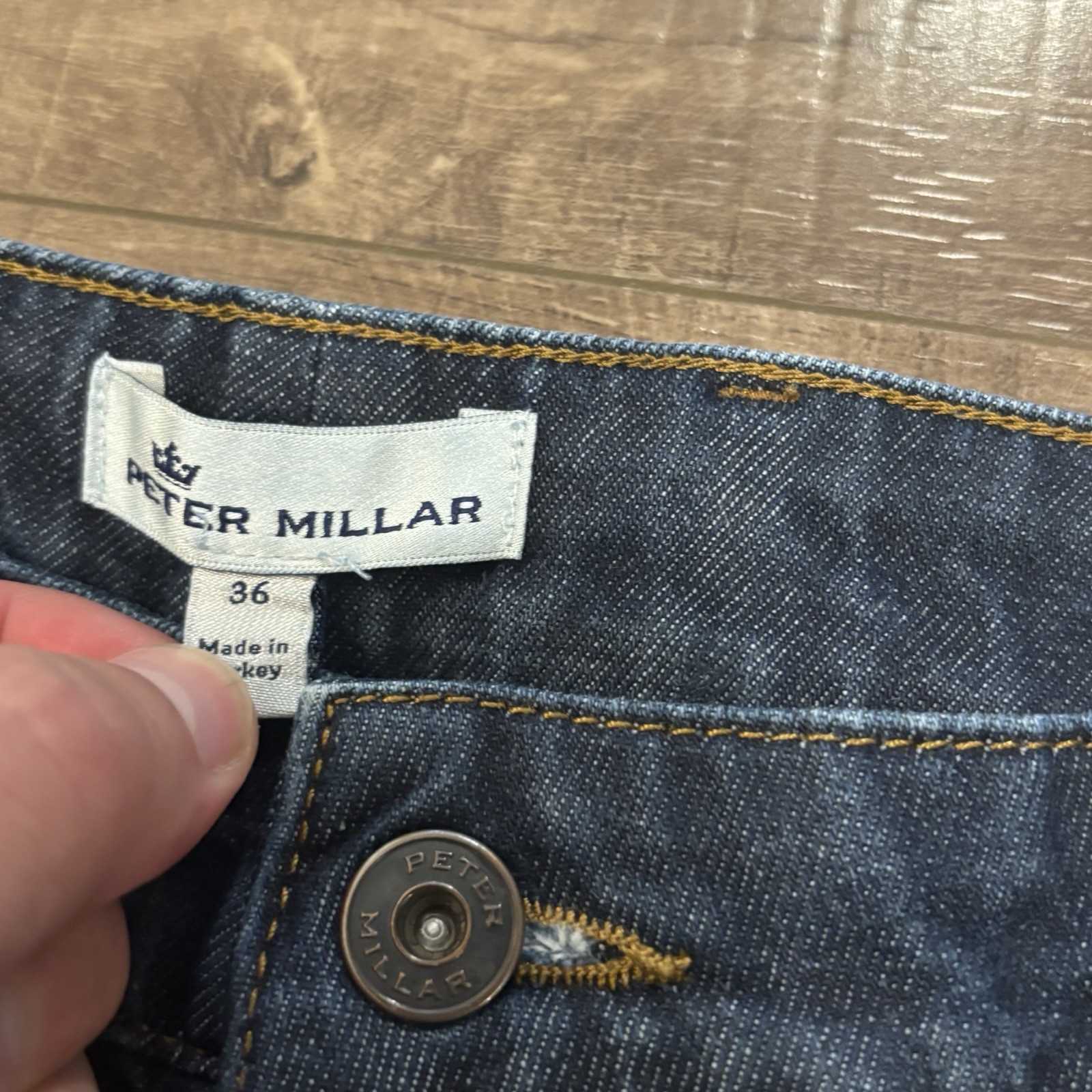 Peter Millar Jeans Men 36×32 Blue Pilot Mill Classic Fit Stretch Denim H2