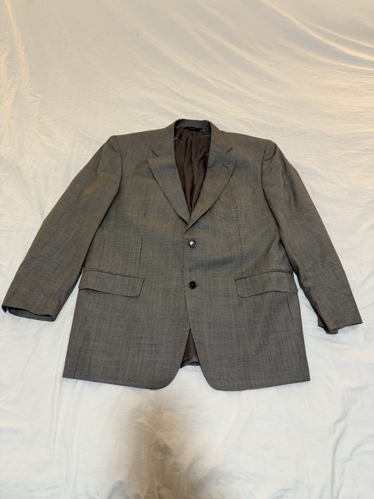 Brooks Brothers 100% Wool Blazer Grey Herringbone Sport Coat 166